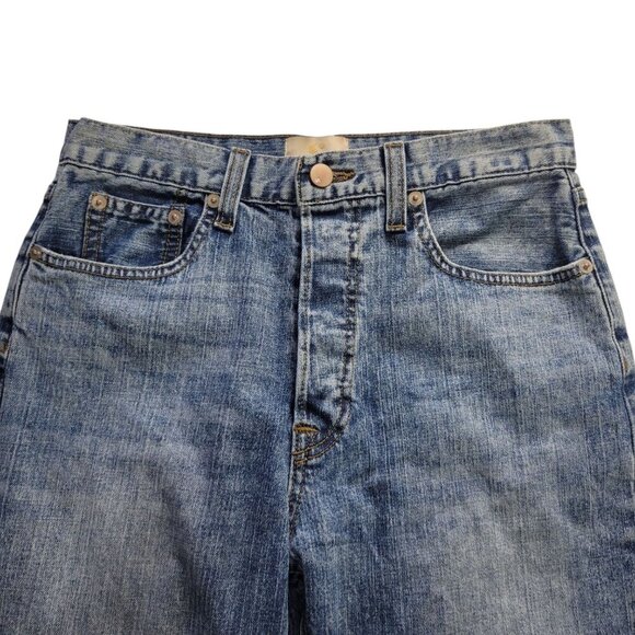 S by Serena Pinch Waist Jeans Womens 28 Button Fly Straight Leg Whiskering USA - Picture 3 of 10